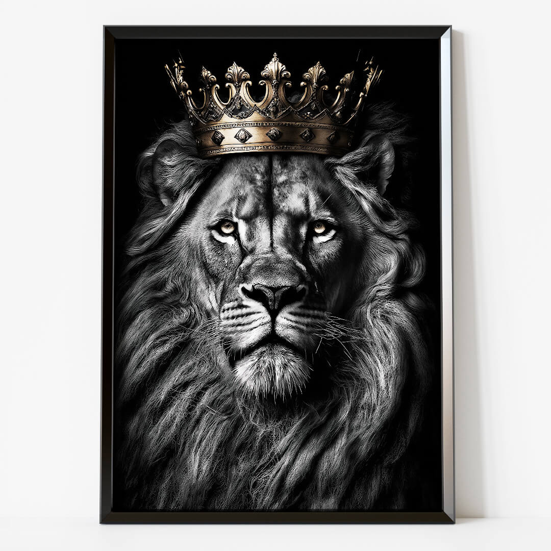 Quadro Rei Leão Preto E Branco (4)