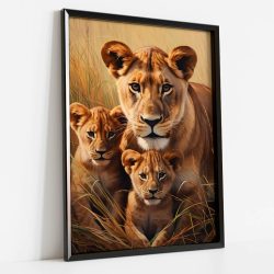 quadro leoa e 2 filhotes Savanna (2)