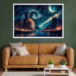 Quadro de pinturas O Brilho Noturno do Coração Francês 03