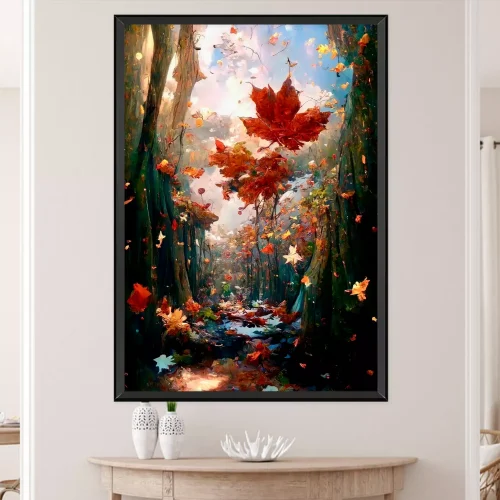 Quadro Pintura Valsa das Folhas Caídas 03