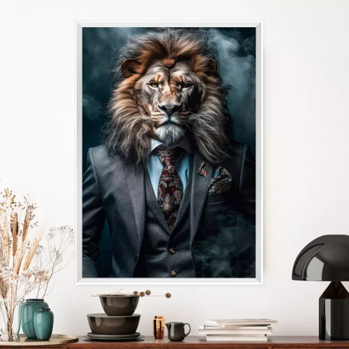Quadro Leão de Terno 03