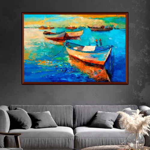 Quadro de Pinturas Navegando nas Correntes da Arte 01