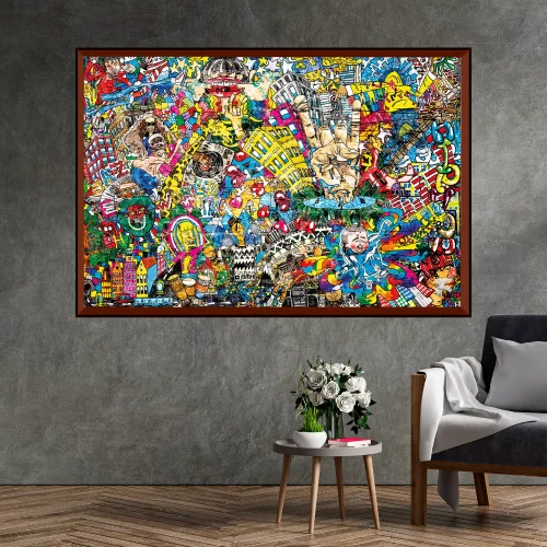 Quadro Abstrato Simpósio de Sonhos 02, Orientações sobre a Manutenção e Conservação de Quadros Decorativos