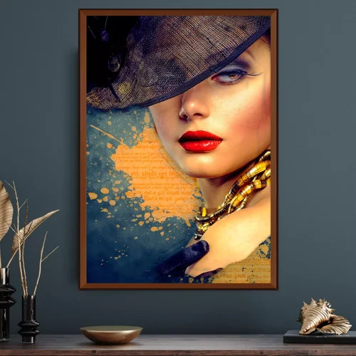 Quadro de Pintura Olhar Magnético de Outro Tempo 02