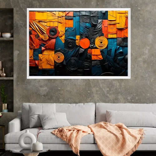 Quadro Abstrato Mistério Colorido 03