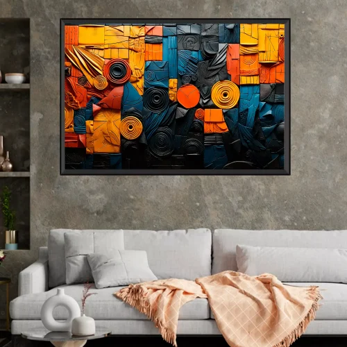 Quadro Abstrato Mistério Colorido 02