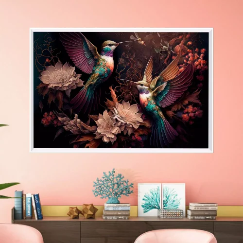 Quadro Beija-Flor Asas do Jardim 01