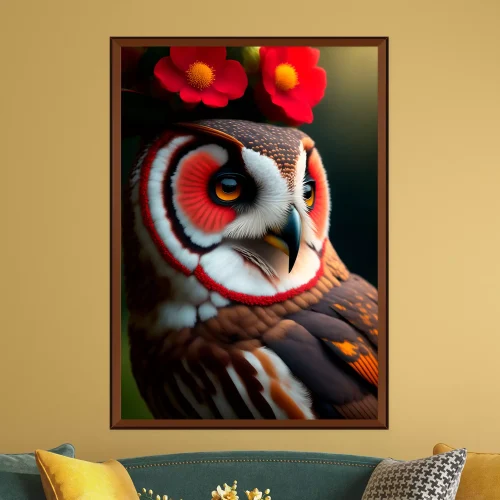 Quadro Coruja Florescer da Noite 02