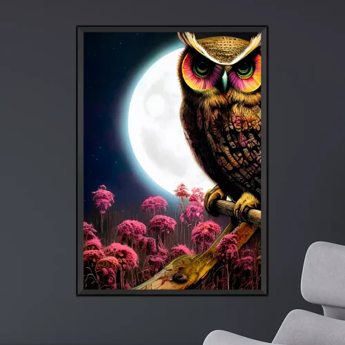 Quadro Coruja Vigia das Estrelas 03