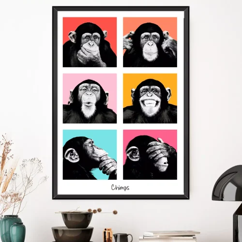 Quadro Macacos Momentos de Pensamento 03