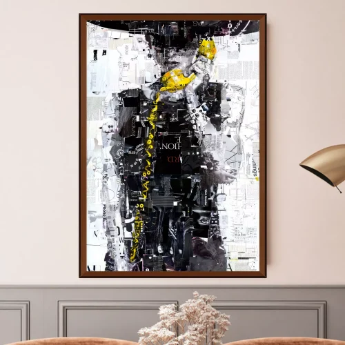 Quadro Mulher Contornos de Mídia 01