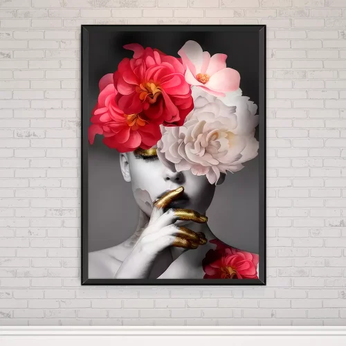Quadro Mulher Encanto das Rosas 03