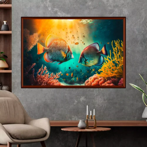Quadro Peixes Pintura Submersa 02