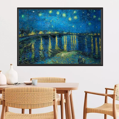 Quadro Van Gogh Noite estrelada sobre o Ródano (1888) 03