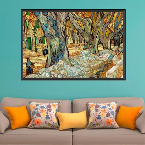 Quadro Van Gogh Os Grandes Plátanos (1889) 03