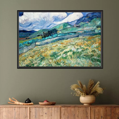 Quadro Van Gogh Paisagem Montanhosa Saint-Rémy (1889) 01