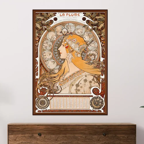 Quadro Zodíaco de Alphonse Mucha 01
